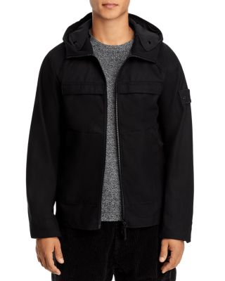 Stone Island Ghost Wool Stretch Flannel Hooded Jacket | Bloomingdale's