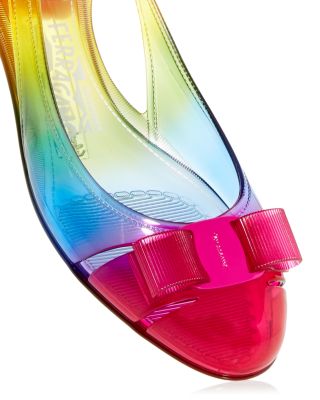 Salvatore Ferragamo Vara Rainbow Jelly Ballet Flats | Bloomingdale's