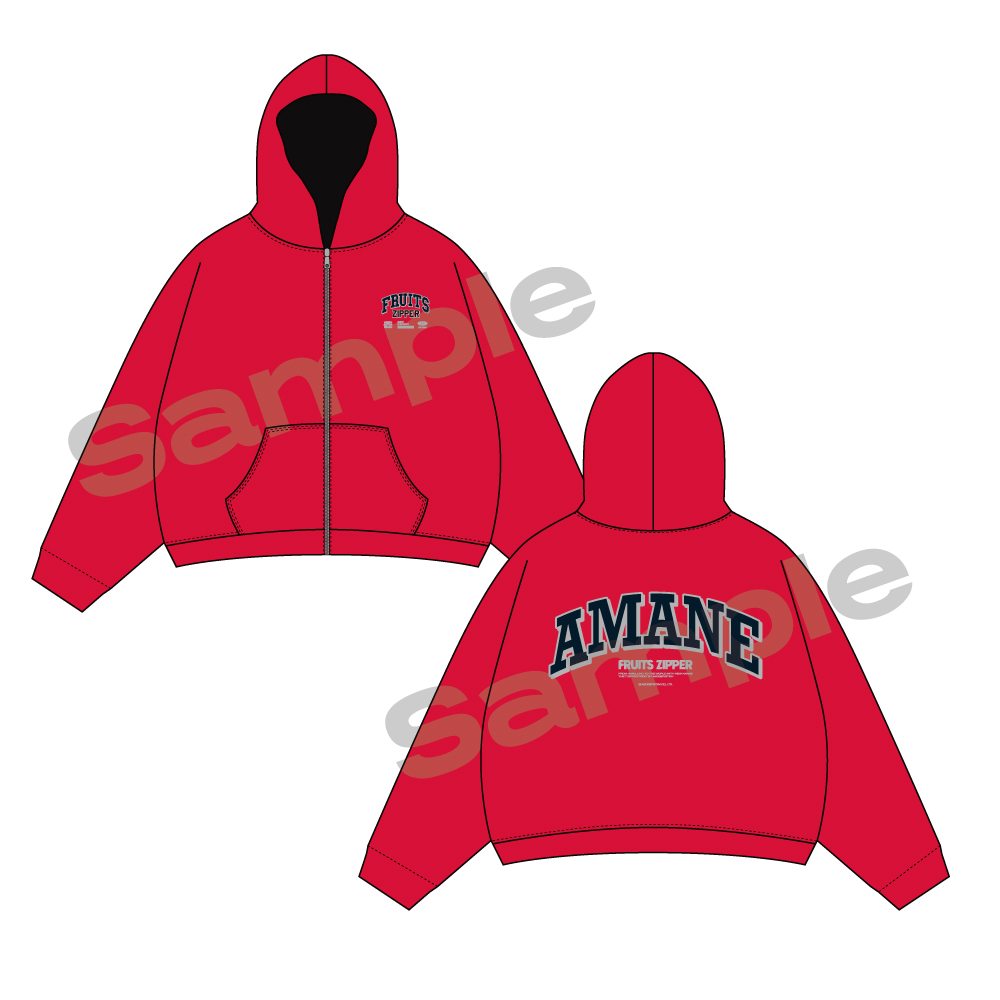 FC限定/通販限定】FRUITS ZIPPER OSHI API Zip-up hoodie【ASOBIMALL