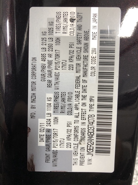 Sold 2011 Mazda CX-7 i SV in Spencerport