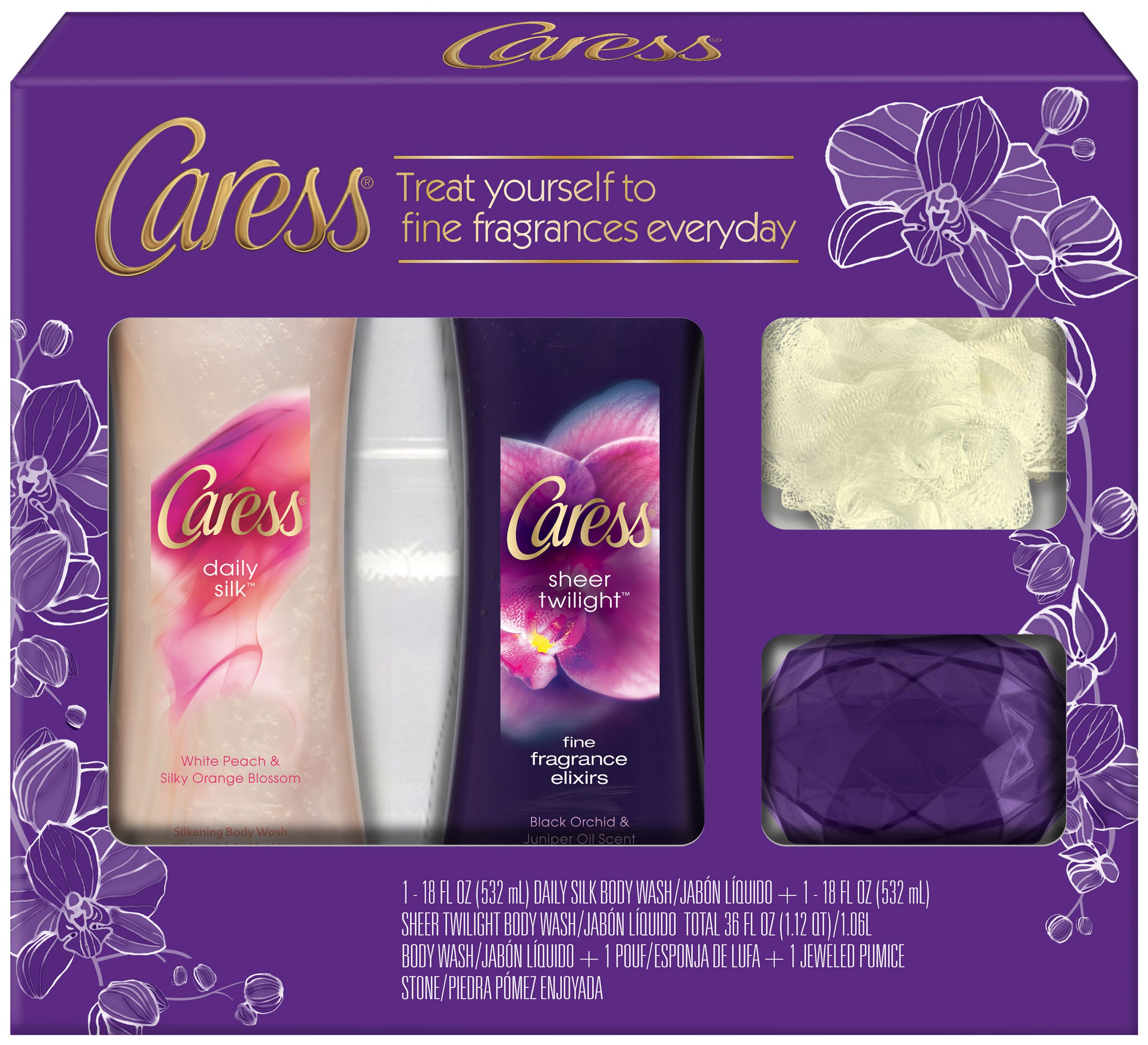Caress Daily Silk and Sheer Twilight Holiday Body Wash Gift Pack