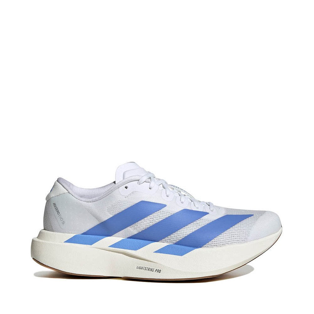 Womens adidas Adizero EVO SL Athletic Shoe - White / Blue Fusion