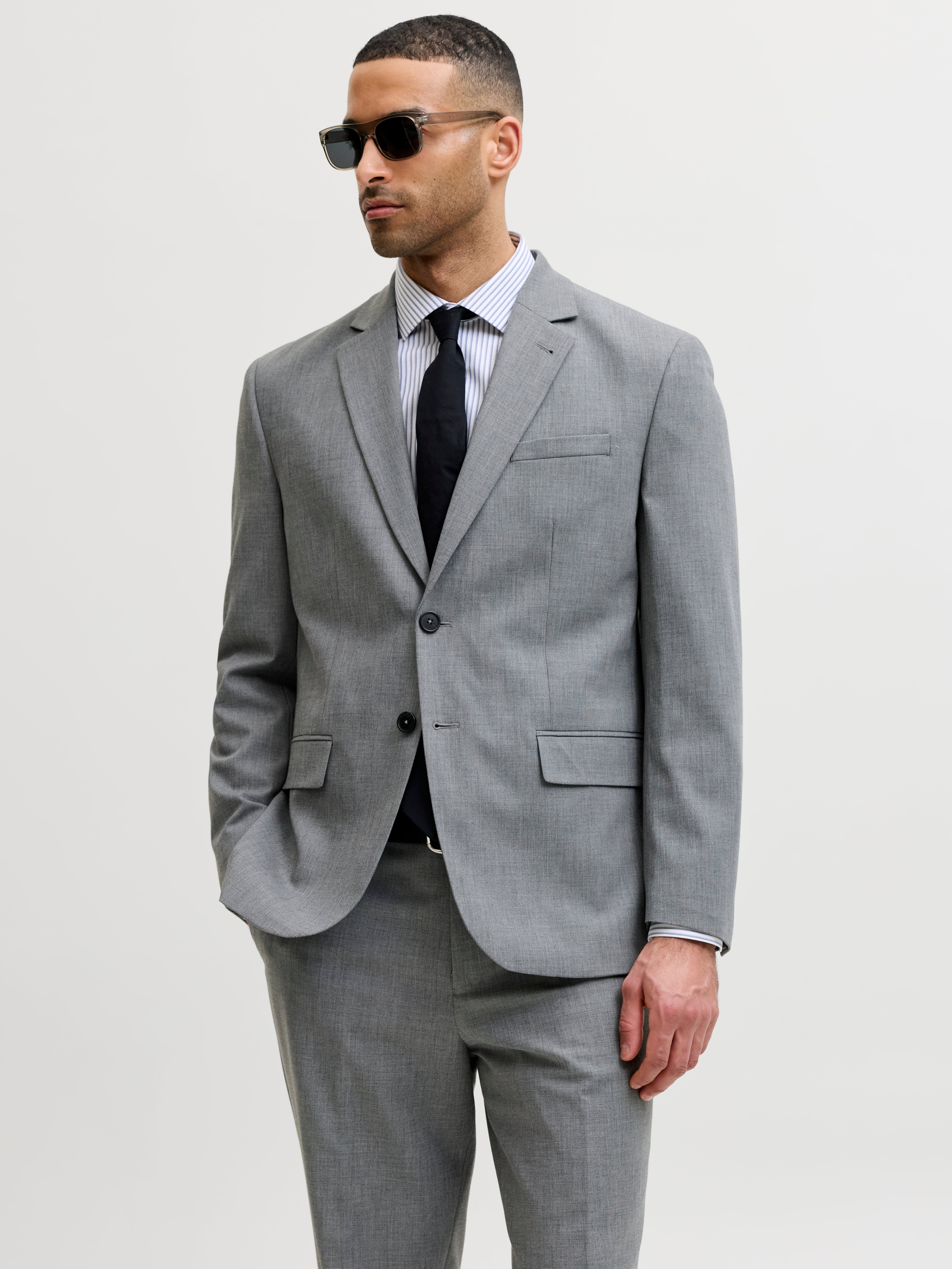 JPRTHEO Regular Fit Blazer | Light Grey | Jack & Jones®