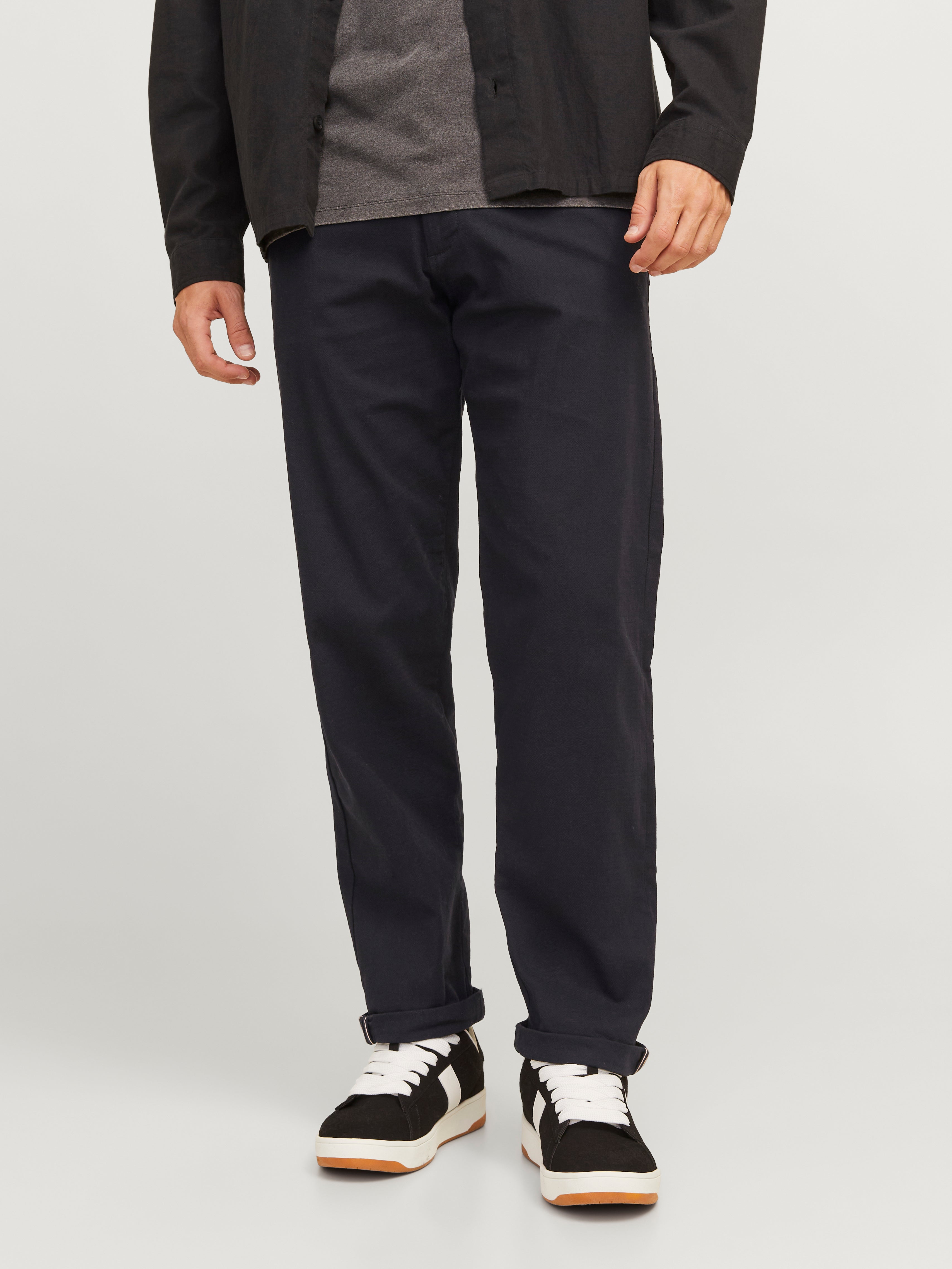 Relaxed Fit Chino pants | Black | Jack & Jones®