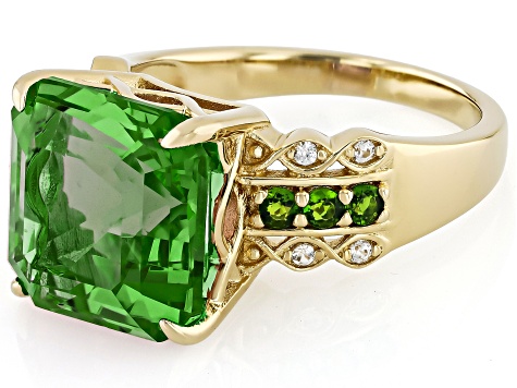 Color Change Zandrite(R) 18k Yellow Gold Over Silver Ring 9.16ctw