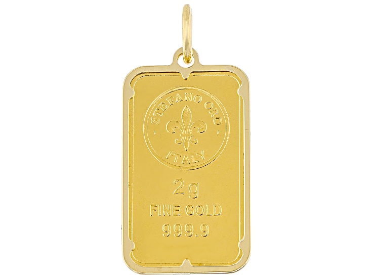24k Yellow Gold Classic 2g Ingot with 14k Yellow Gold Frame