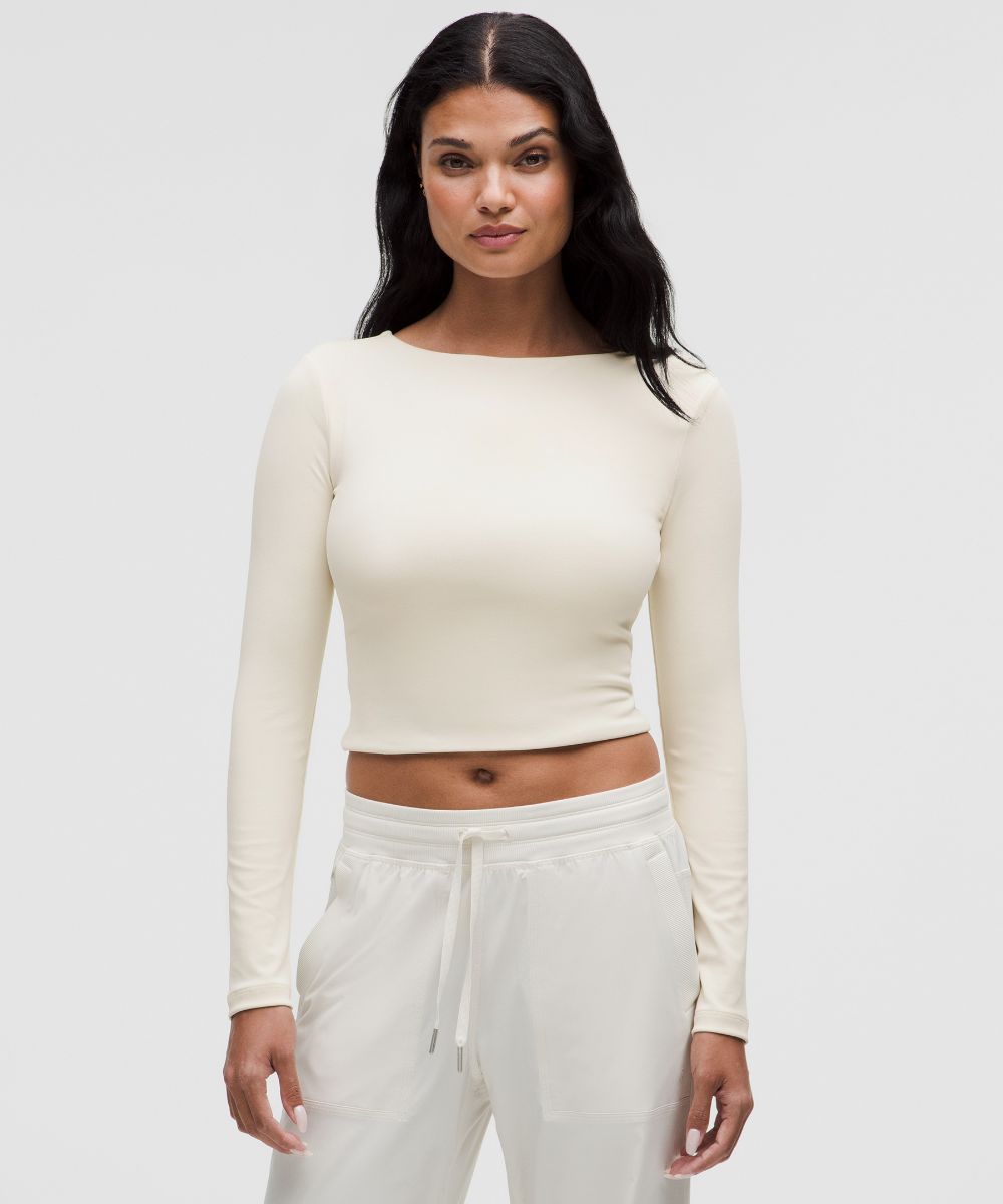 オープン ツイストバック長袖シャツ | ロングスリーブ | Lululemon JP