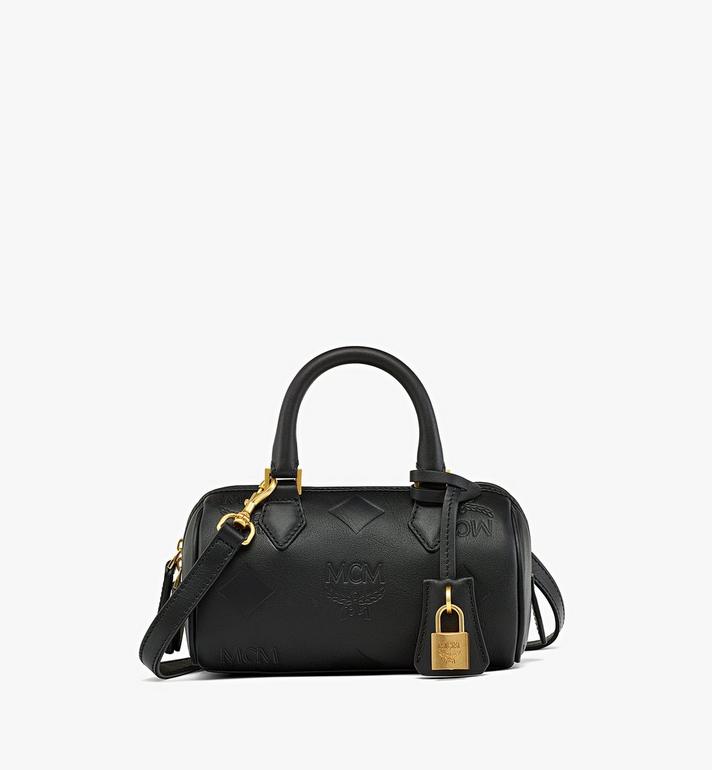 Small Ella Boston Bag in Maxi Monogram Leather Black | MCM ®JP