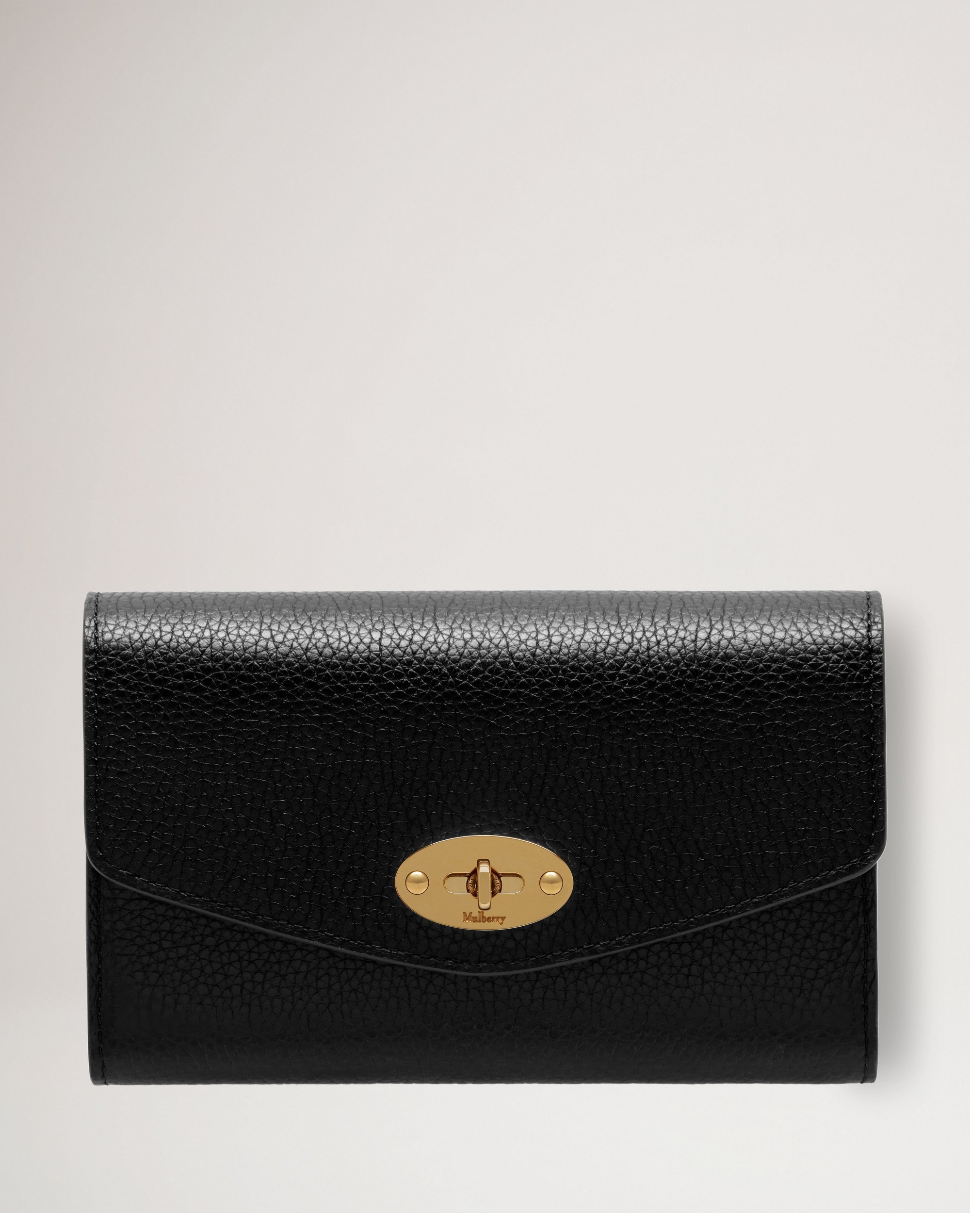 Mulberry | Medium Darley Wallet | Black Small Classic Grain | Women