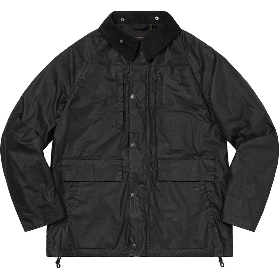Buy Supreme Barbour Lightweight Waxed Cotton Field Jacket Black