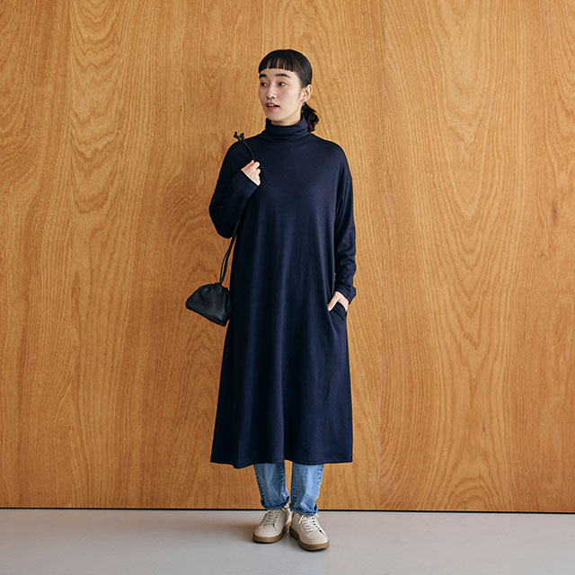 ウールのタートルワイドワンピース｜衣料品｜中川政七商店 公式サイト
