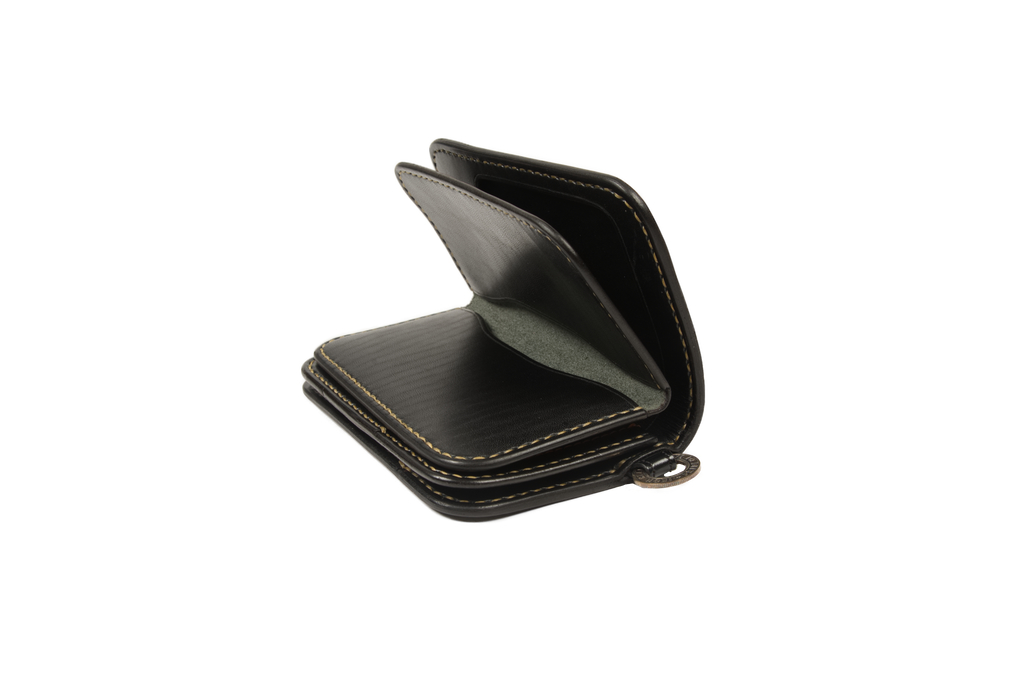Iron Heart Cordovan Mid-Length Wallet - IHG-02-BLK - Black