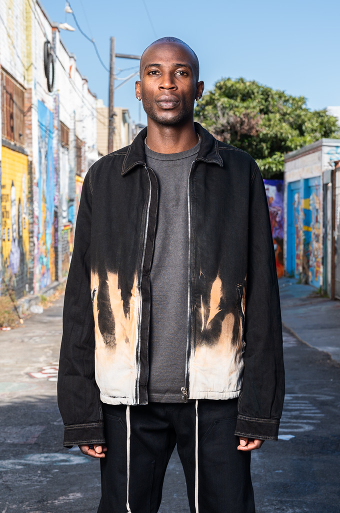 Rick Owens DRKSHDW Padded Zip-Front Jacket - Black “Sun” Denim