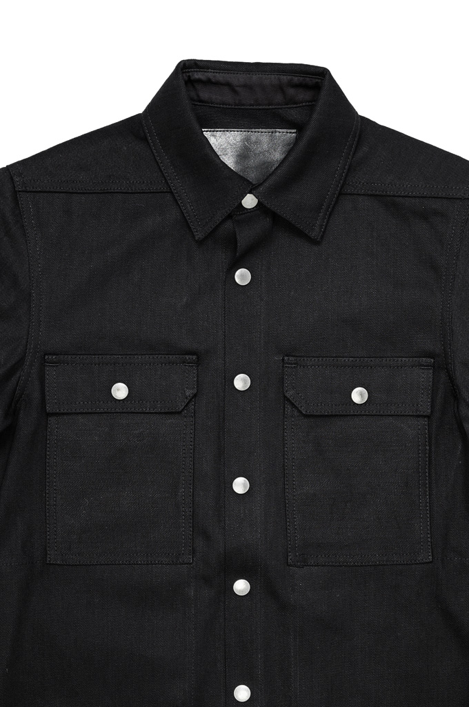 Rick Owens DRKSHDW Outershirt - Made in Japan 16oz Black Denim