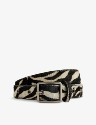 JADED LONDON - Zebra-Print Pony-Hair Leather Belt | Selfridges.com