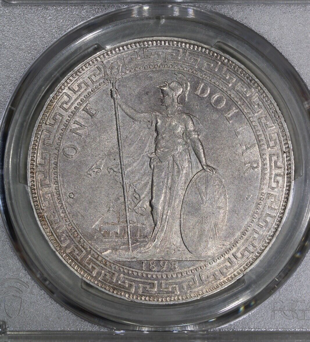 1898 British Great Britain Trade Dollar Silver Coin Bombay Mint
