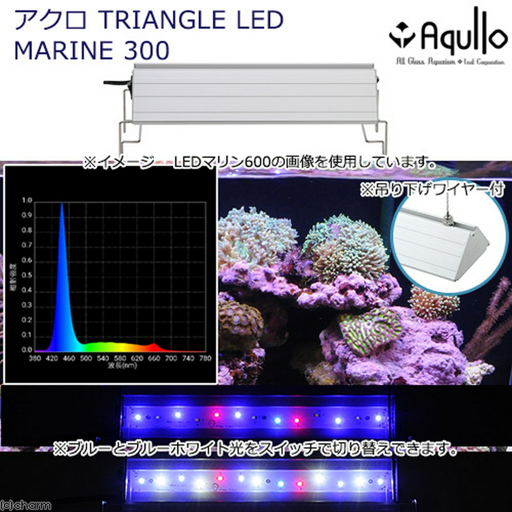 アクロ TRIANGLE LED MARINE 300 20000K 海水魚 サンゴ 照明 水槽