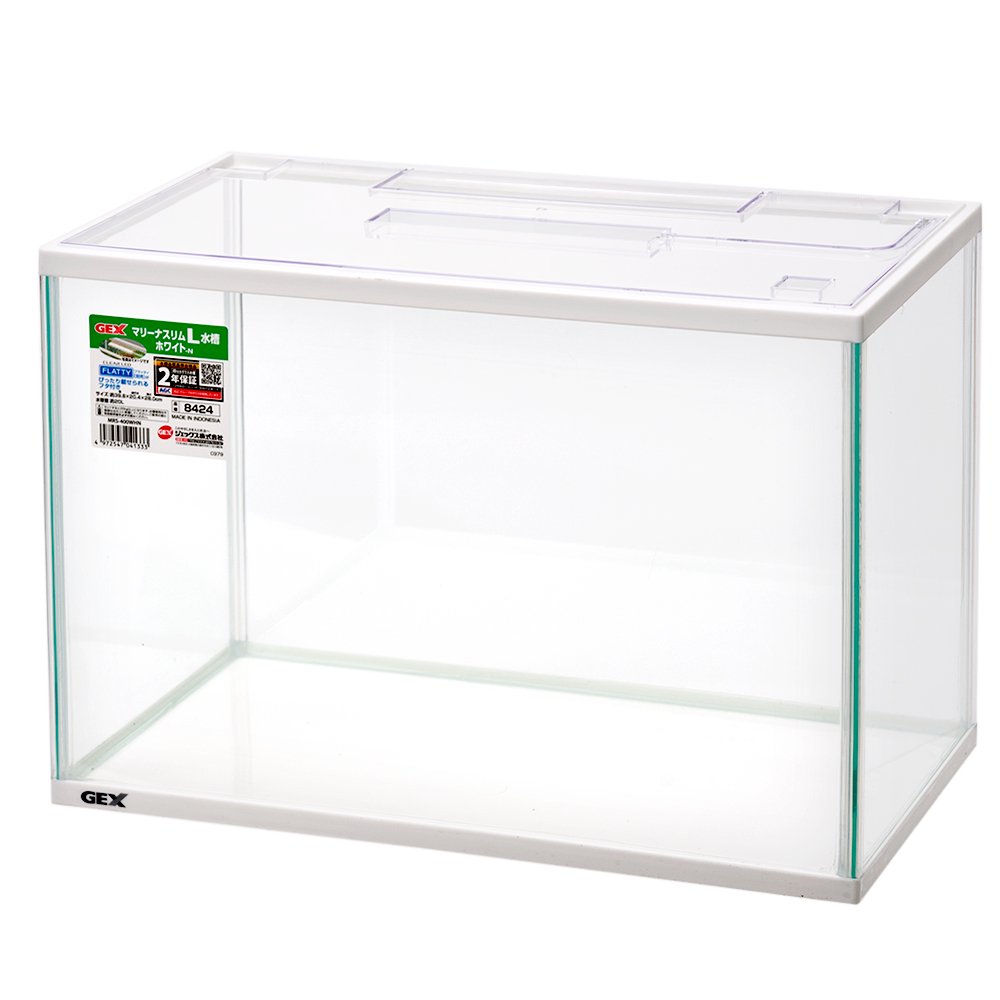 GEX マリーナスリムL水槽 ホワイト 40cm水槽 MRS-400WH-N ガラス水槽