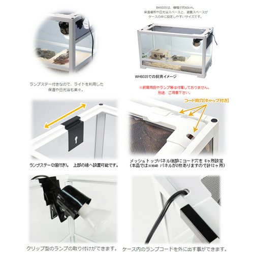 爬虫類ケージ 三晃商会 パンテオン ブラック BK6035(60.5×30.5×35cm