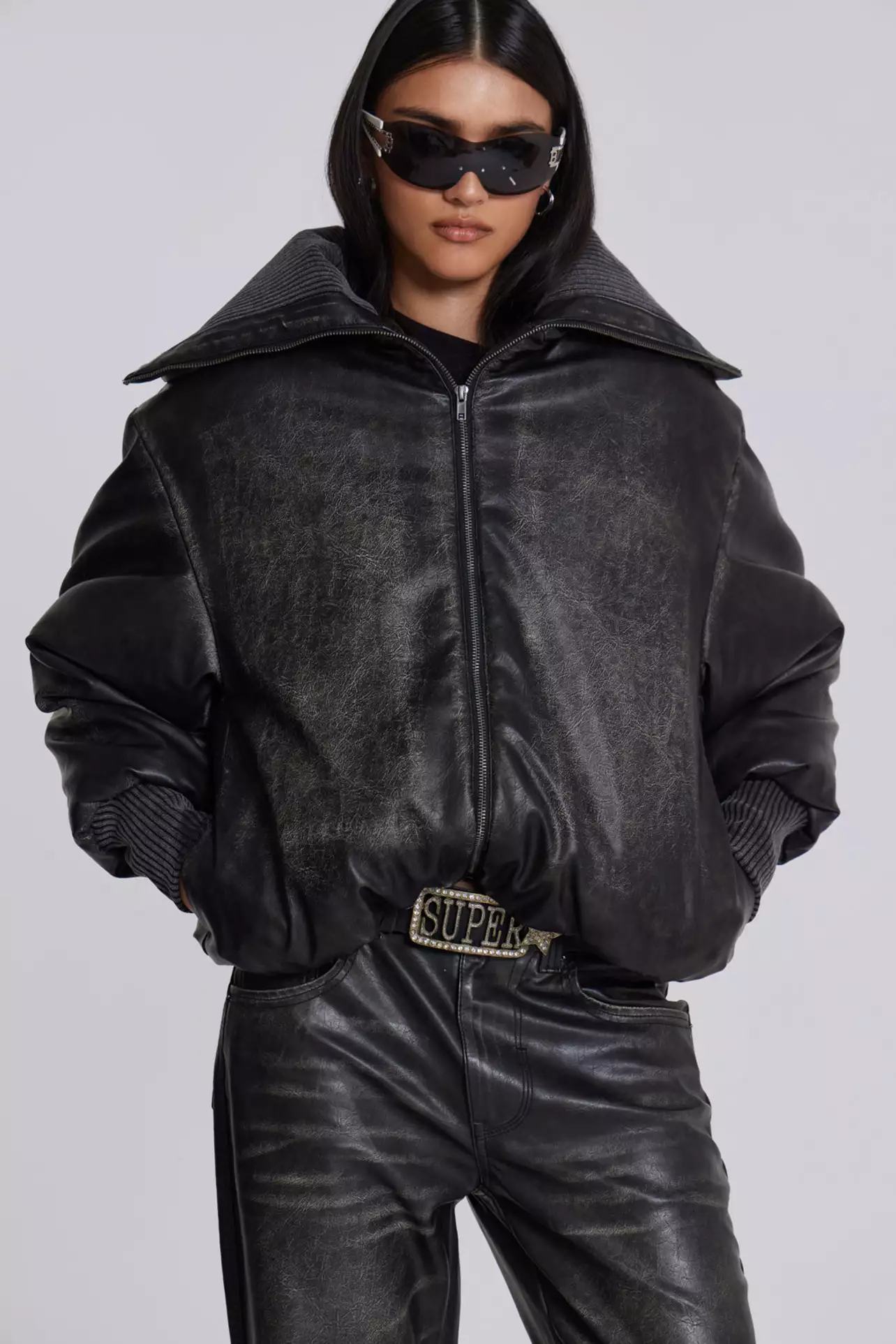 Rodeo – Jaded London - Alloy Vegan Leather Bomber Jacket