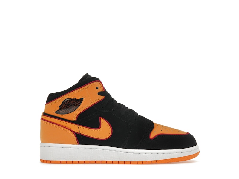 Jordan 1 Mid SE Black Vivid Orange (GS) - FJ4924-008 - US