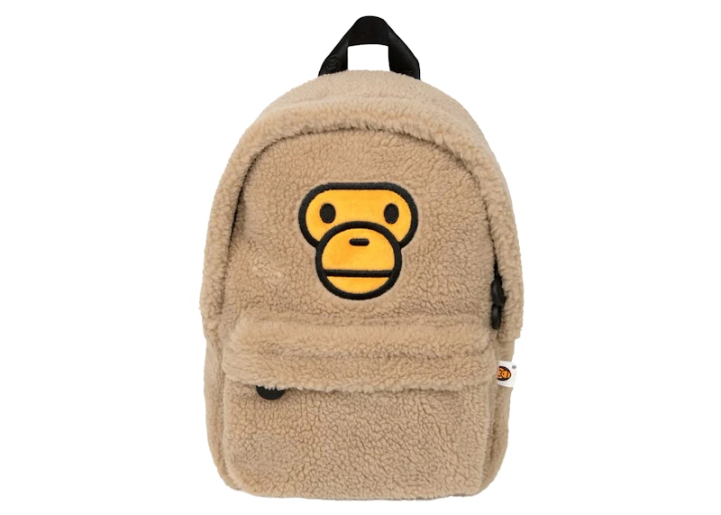BAPE All Baby Milo Mini Faux Fur Backpack Beige Men's - FW24 - US