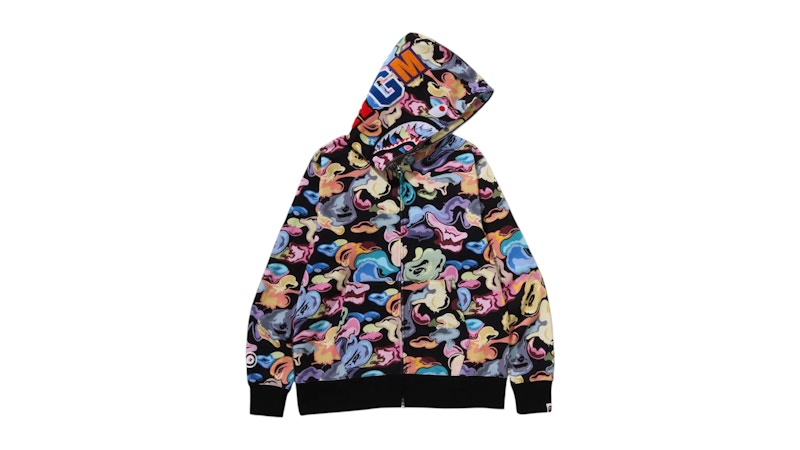 BAPE Art Camo Shark Full Zip Hoodie Black Men's - FW25 - US