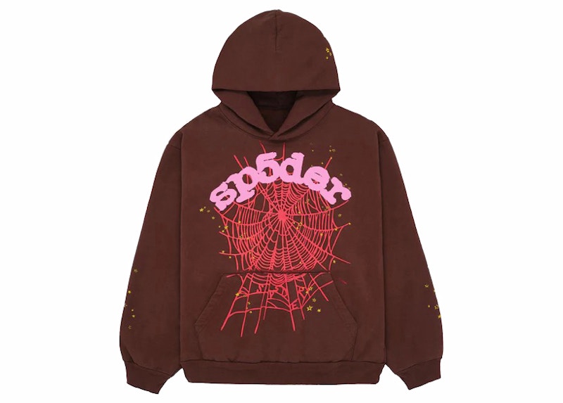 Sp5der Web Hoodie Brown Men's - SS23 - US