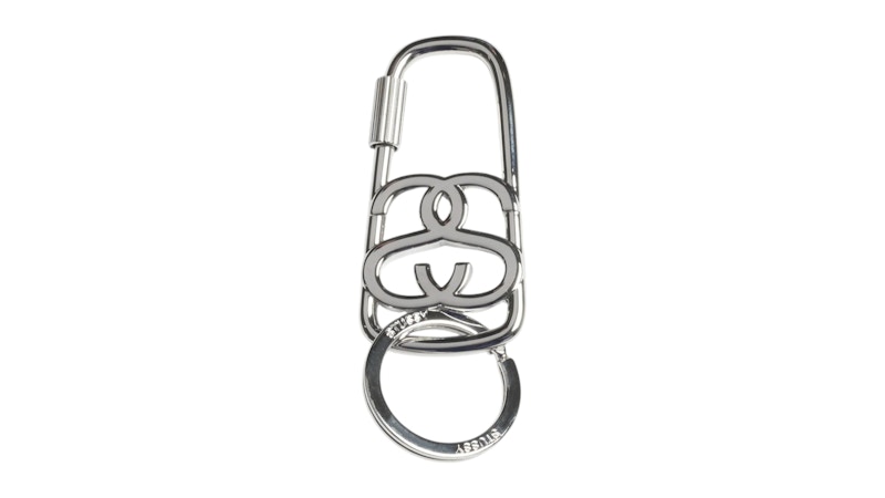Stussy Ss Link Twist Carabiner Brushed Nickel Men's - SS25 - US