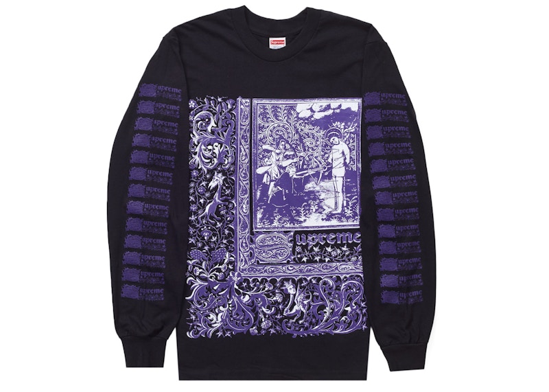 Supreme Saint Sebastian L/S Tee Black Men's - SS24 - US