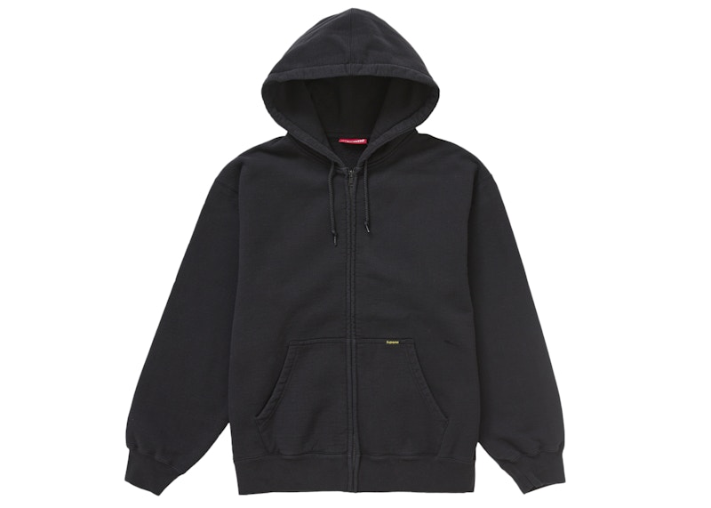 Supreme Work Zip Up Hooded Sweatshirt Black Men's - FW24 - US