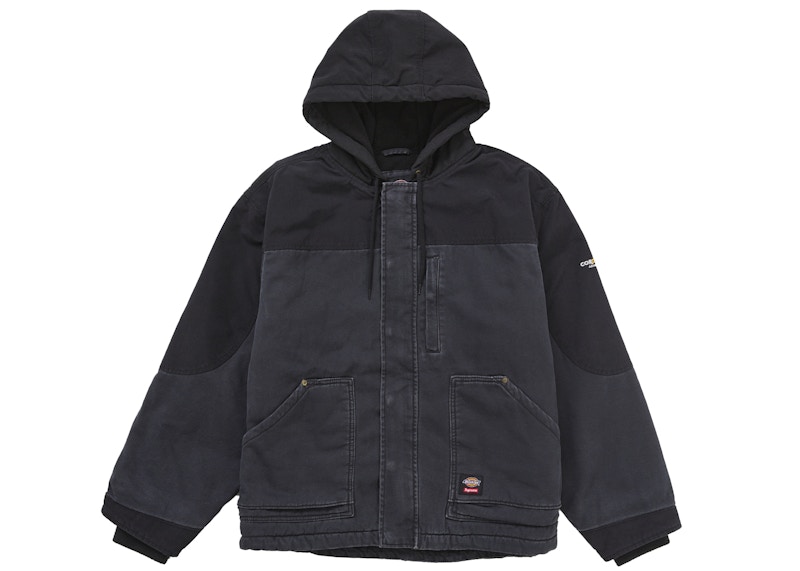 Supreme Dickies Cordura Hooded Work Jacket Black Denim Men's