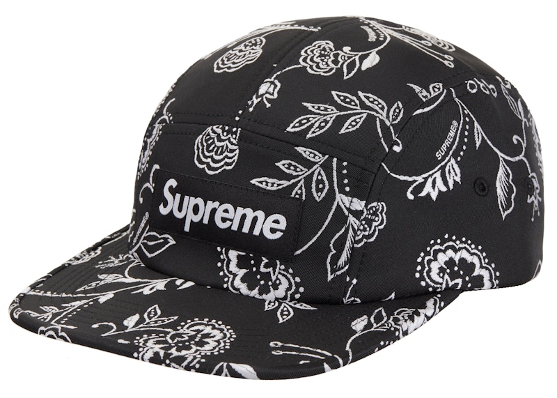 Supreme Floral Jacquard Camp Cap Black - SS25 - JP