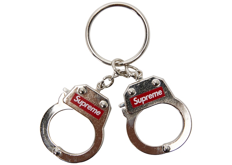 Supreme Handcuffs Keychain Silver - FW17 - US