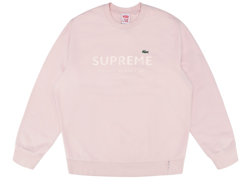 Supreme LACOSTE Crewneck Pink Men's - SS18 - US