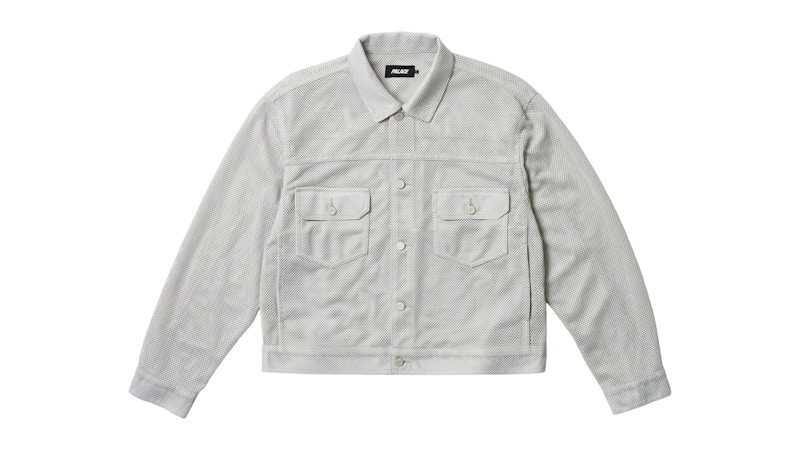 Palace Mesh Trucker Jacket Concrete Grey Men's - SS25 - US