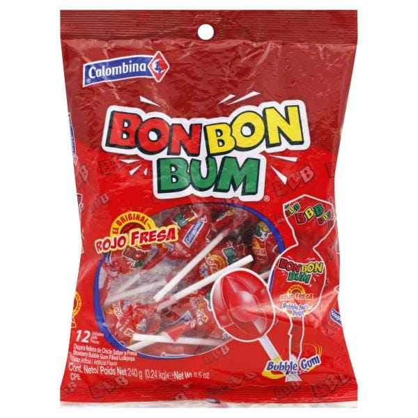 Colombina Bon Bon Bum Bubble Gum Pops, Strawberry | Publix Super