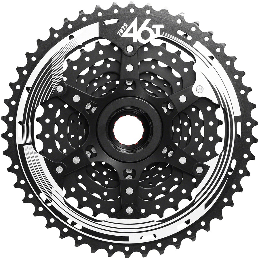SunRace CSMX9X 11-Speed Cassette 10-46T Wide-Range, Black Chrome
