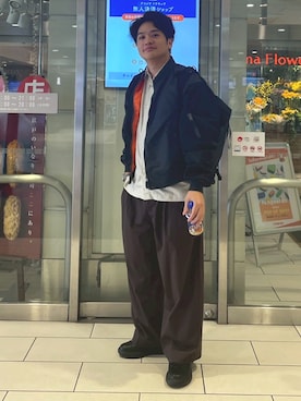 スムージーワイドバレルレッグスラックスを使った人気ファッション