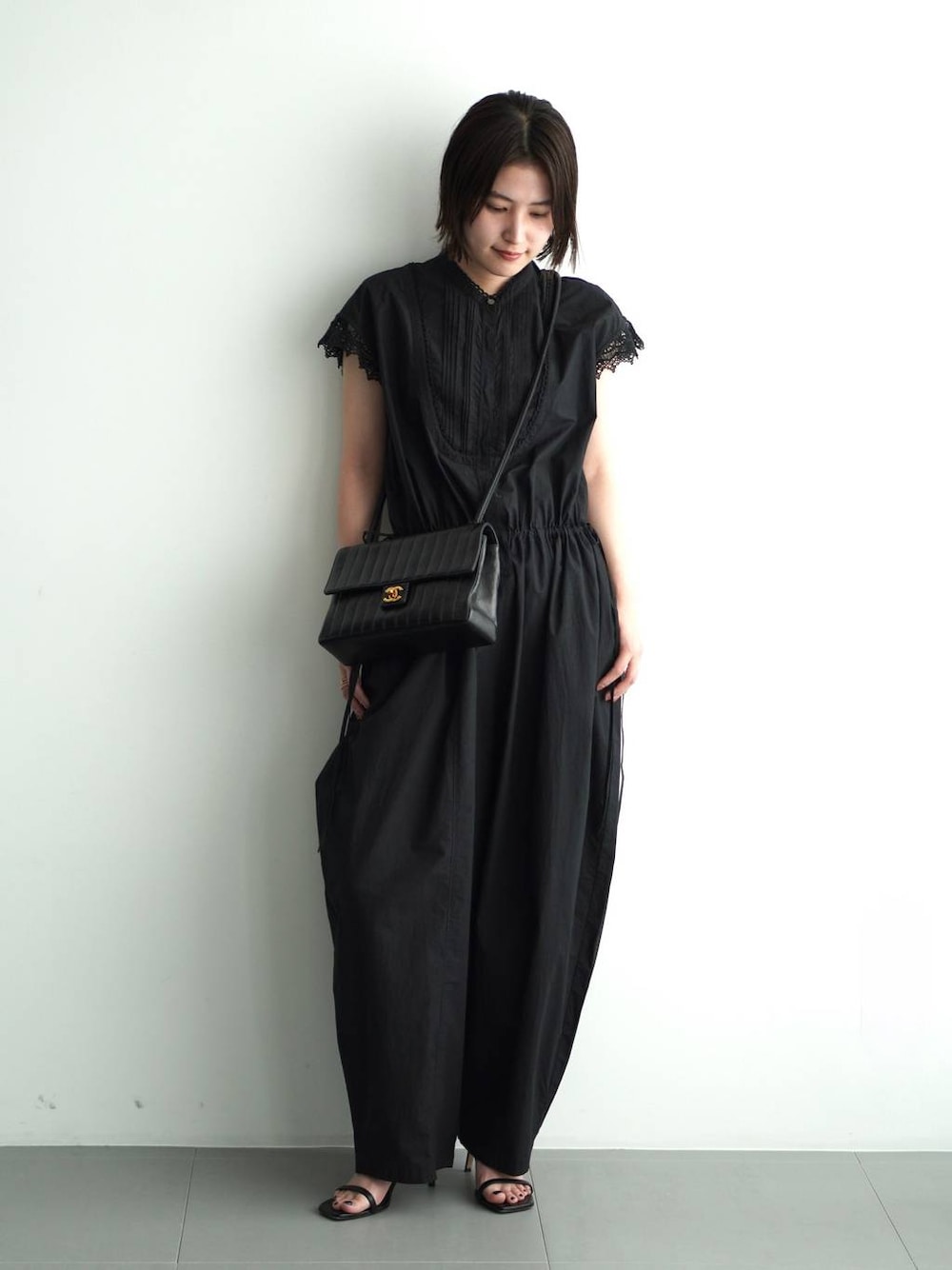 コットンレースオールインワン