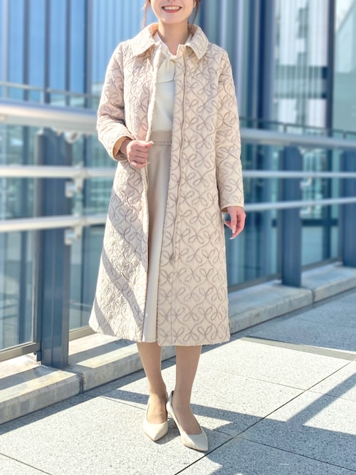 セール】オリジナルリボンキルト_モールリボン刺繍キルトステンカラー