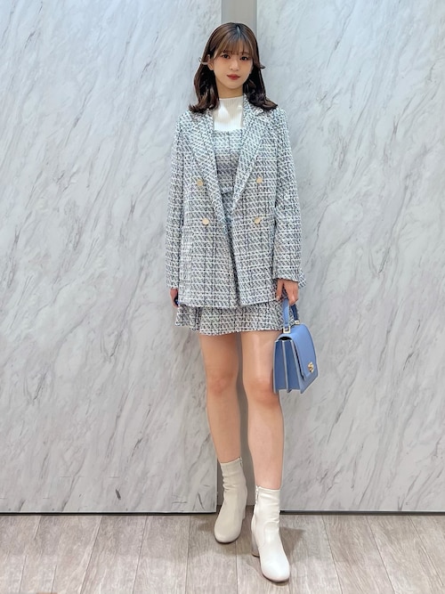 セール】オリジナルツイードテーラードジャケット【セットアップ着用可