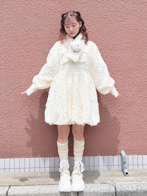 バルーンリボンミニワンピース｜メリージェニー（merry jenny）公式