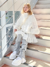 flower frill laceブルゾン｜メリージェニー（merry jenny