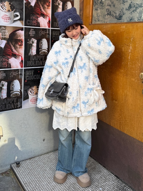 セール】Fluffy Tulip Boa Blouson（ブルゾン）｜merry jenny（メリー