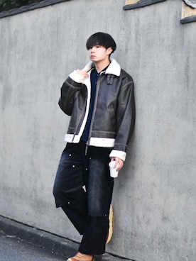 CLEL】4way Reversible Faux Shearling Jacket / 4way リバーシブル