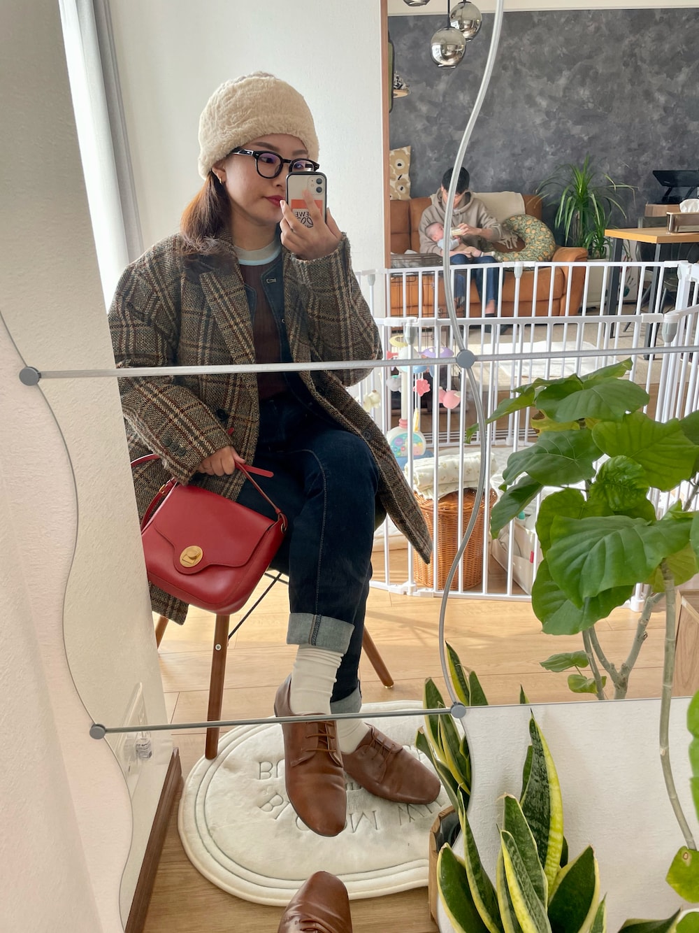 LOWRYS FARM（ローリーズファーム）の「ツィードチェックダブル