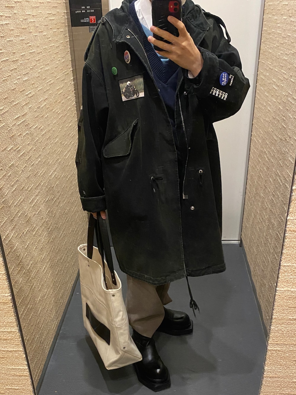 A｜RAF SIMONSのモッズコートを使ったコーディネート - WEAR