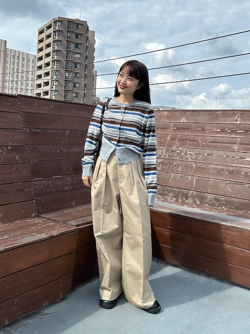 ハイウエストツータックチノパンツ（チノパンツ）｜duei（デュイ）の