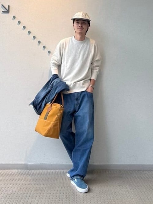 L.L.Bean / 別注 Deep Bottom Leather Handle Zip Tote M（トート